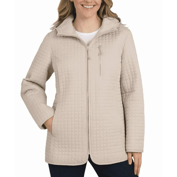 Lands' End Women's Quilted Jacket Tan XS