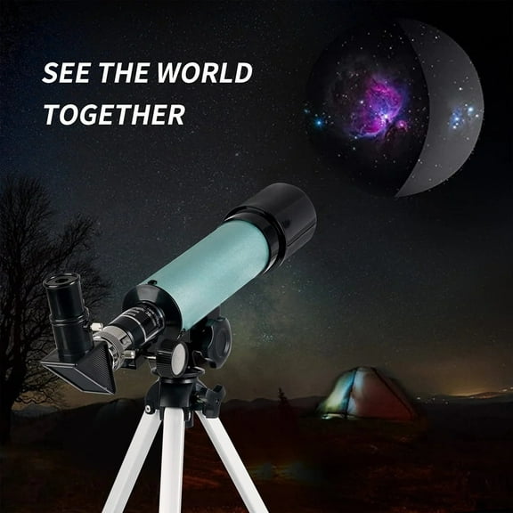Siisll Astronomical Telescope, Telescope for 360/50mm 90X Zoom HD Outdoor Monocular Space Telescope Portable Refractor Spotting Scope with Tripod for /Adult/Beginners