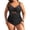 Black, variant on Minjewel Women's Swimsuit: High Waist One Piece with Control Top,Perfect for Beach Cover Up and Summer Fashion Swimwear Activities,Navy,L