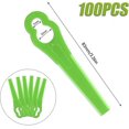 thumbnail image 2 of 100 piezas de cuchillas de plástico para cortacésped, cuchillas de plástico de repuesto, cuchillas de corte de plástico de repuesto, para jardín y bordeadora de césped(verde), 2 of 4