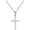 Silver-A, variant on Bling Jewelry Womens Minimalist Tube Cross Pendant Necklace Polished Silver