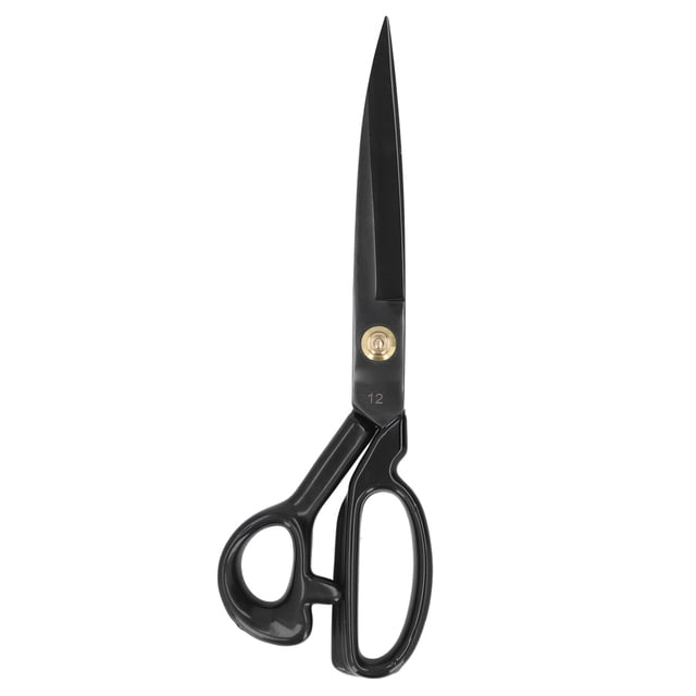 Tijeras de costura de 12 pulgadas, tijeras profesionales de costura de cuero de tela artesanal de acero de alto manganeso de alta resistencia