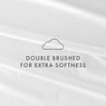 thumbnail image 4 of Noble Linens 4 Piece Solid Microfiber Bed Sheet Set, White, TwinXL, 4 of 10