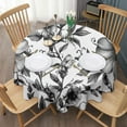thumbnail image 3 of Pioneer Flower Round Tablecloth 60" X 60",Wrinkle Wipeable Table Cloth for Kitchen Dining Room Picnic Patio Party, 3 of 6