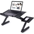 thumbnail image 1 of Foldable Compact Laptop Table, Lightweight Portable Aluminum Tray, Ergonomic Design for Desk and Bed Use, Adjustable Ventilation to Prevent Laptop Overheating, 1 of 6