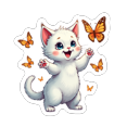 thumbnail image 4 of Cartoon Cat Stickers, Waterproof Animal Sticker for Water Bottle Laptop Phone Cases Planner Skateboard Luggage Helmet Party Favor Decor, Ideal for Adults Teens Teacher Rewards, 4 of 9