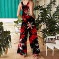 thumbnail image 4 of Women Christmas Outfit Stylish Women's Casual Christmas Print Jumpsuit Featuring Convenient Side Pockets For Everyday Comfort And Festive Seasonal Wear Black 2XL, 4 of 6