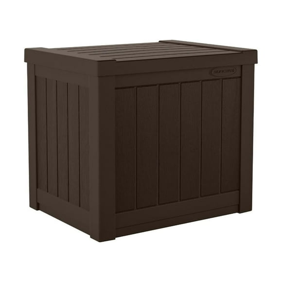Suncast SS500J 22-Gallon Indoor Outdoor Resin Patio Storage Chest Deck Box, Java