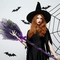 thumbnail image 1 of Decoraciones de Halloween, adornos de Halloween, escobas de bruja de plástico para niños, accesorios de cosplay para Halloween, decoración, espectáculo de mascaradas, disfraces, bailes, escobas de bru, 1 of 6