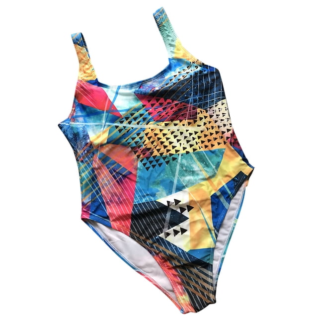 Soidarity Traje de baño de sin mangas con espalda abierta y estampado de graffiti para mujer Traje de baño Vistoso 2XL Soidarity OD001445-06