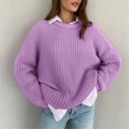 thumbnail image 5 of Womens Sweaters Fall Oversized Chunky Knitted Pullover Sweater Casual Long Sleeve Crewneck Cute Sweaters M, 5 of 8