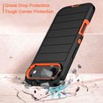 thumbnail image 6 of I-HONVA Compatible with iPhone Air Case,3-Layer Heavy Duty Drop Protection Anti-Slip Bumper Rugged Shockproof Dustproof Protection 6.6 inch Phone Case,Stripe Black Orange, 6 of 7