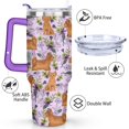 thumbnail image 3 of Cute Canine Design 40oz Water Bottle - BPA Free Dog Lovers Tumbler with Handle & Straw - Gift for Women Coffee Mug, 3 of 7
