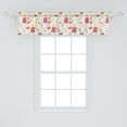 thumbnail image 2 of Ambesonne Tropical Window Valance, Exotic Composition with Watermelon Banana and Pomegranate on Dotted Background, Curtain Valance for Kitchen Bedroom Decor with Rod Pocket, 54" X 12", Multicolor, 2 of 3