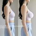 thumbnail image 5 of Sujetador de copa extensible con tiras de gelatina y soporte suave para mujer, sujetador de pecho pequeño con fruncido grande sin costuras Pure Desire con dibujos animados y pecho engrosado, 5 of 5