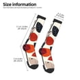 thumbnail image 4 of Fotbe Modern Abstract Leaf Pattern print Women's Men's Novelty Crew Socks Cotton Socks Knee High Socks for Walking,Running,Nurses,Pregnancy, 4 of 8