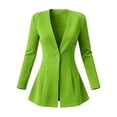 thumbnail image 5 of Uootdi Women's Collarless Single Button Blazer Long Sleeve Work Cardigan Open Front Corduroy Jackets Slim Fit Business Casual Women Top, 5 of 7