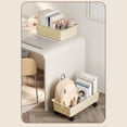 thumbnail image 3 of Under Desk Rolling Cart, Tray Storage Organizer Cart, Simple  Space Saving Mobile Utility Trolley with Handle, Strong Storage Trolley Cart for Office Dormitory Bedroom, 3 of 8