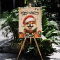 thumbnail image 4 of Merry Christmas Santa Pomeranian Scarf Twinkling Lights Xmas Holiday Vertical Matte Canvas Poster Pom Dog Lover Gifts Wall Art Home Decor - 00022, 4 of 5