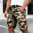 thumbnail image 2 of CONZONE Mens Cargo Shorts Buttons Summer Shorts For Men Camouflage Lightweight Loose Fit Outdoor Shorts With Pockets, 2 of 5