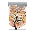 thumbnail image 2 of Ambesonne Tree Fitted Sheet & Pillow Sham Set, Spring Season Tree Leaves, Twinxl, Multicolor, 2 of 3