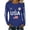 Blue, variant on MEICHEN Graphic Tees for Women Lady 250th Special Pattern Round Neck Casual Comfortable Daily Long Sleeved T Shirt