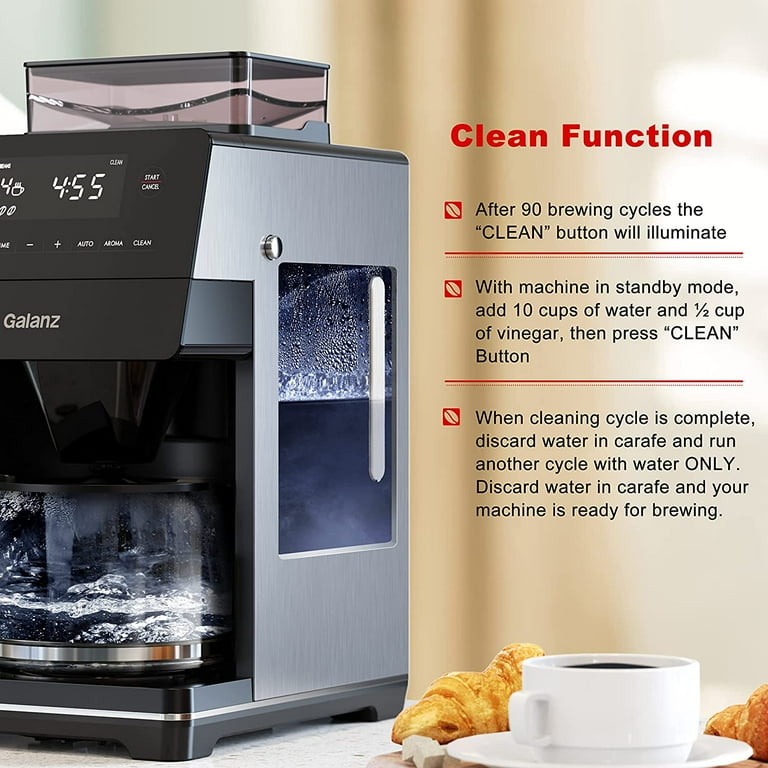 Galanz 2-in-1 Grind and Brew Coffee Maker with Adjustable Grind