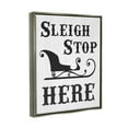 thumbnail image 3 of Sleigh Stop Here Holiday Sled Holiday Graphic Art Luster Gray Framed Art Print Wall Art, 3 of 6