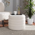 thumbnail image 6 of Pemberly Row Modern Ivory Boucle Upholstered Storage Ottoman, 6 of 9