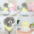 thumbnail image 3 of BAETEUY Dog Dress Elegant Non-sticky Hair Unique Pet Sunshine Denim Dress for Pomeranian, 3 of 8