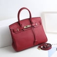 thumbnail image 1 of Nuevo bolso Kelly Birkin con guijarros de gran capacidad, cuero genuino, primera capa de piel de vaca, bolso de hombro moderno y versátil, 1 of 5
