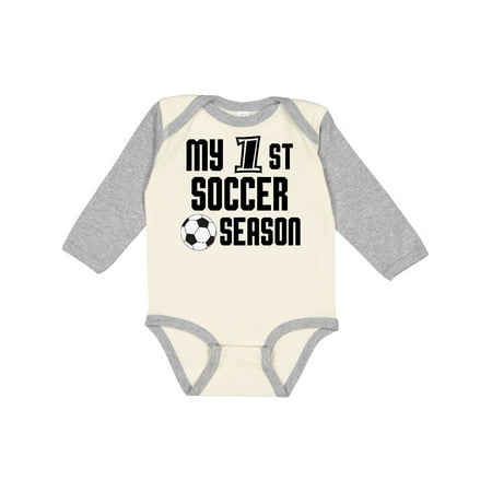 

Inktastic My 1st Soccer Season Gift Baby Boy Long Sleeve Bodysuit