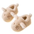 thumbnail image 4 of XIMIN Toddler Girls Thick Sole Slippers Cute Kitty Platform Non-slip Soft Fluffy Warm Plush House Shoes Indoor Outdoor Shoes Fluffy Winter Warm Slippers, 4 of 5