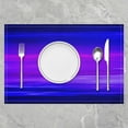 thumbnail image 2 of Geometric Abstract Ombre Table Place Mats, 18"x12" Ombre Blue Purple Placemats Set of 4 Abstract Ombre Placemat for Kitchen Dining Table Decor Indoor Outdoor Decor Modern, 2 of 4