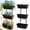 Black, variant on Railing Planter Box Set of 2 Hanging Planters for Fence | Multi-level Railing Planter Boxes, Metal Adjustable Brackets, 6 Plastic Boxes, Drainage Holes, for Deck, Balcony, Green