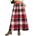 thumbnail image 5 of Roncen Women's Plaid Skirt High Waisted Bodycon Pencil Mini Midi Skirts 2026 Spring Winter A Line Wool Skirt, 5 of 7