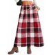 thumbnail image 5 of TaTaai Women's Casual Long Skirt Plaid Wool with Pockets Elastic Waist A Line Maxi Length Stretchy Soft Winter Fall Daily Gift, 5 of 7