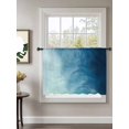thumbnail image 2 of Sheer Curtains 54 Inch Length, Blue Ombre Semi Sheer Curtains Light Filtering Window Treatment, Coastal Beach Modern Abstract Art Privacy Voile Drapes for Living Room Bedroom 52x54 Inch, 2 of 7