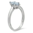 thumbnail image 2 of 1 ct Marquise Cut Natural Swiss Blue Topaz Solitaire 14K White Gold Womens Engagement Ring, 2 of 5