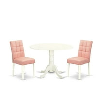 East West Furniture 3 Piece Dining Table Set consists A Dinner Table