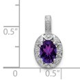 thumbnail image 3 of Collier Pendentif en Argent Sterling 925 avec Améthyste Diamant, Pierre de Naissance, Février, 3 of 7