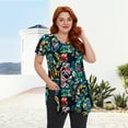 thumbnail image 7 of Sprinmer Womens Summer Tunic Tops Plus Size Short Sleeve Casual Shirts, 7 of 7