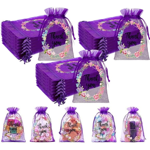 Drawstring Organza Jewelry Pouches,Bexikou 4"x6" Wedding Party Christmas Favor Gift Bags,Mesh Candy Gift Pouches for Party, Jewelry, Christmas, Festival