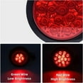 thumbnail image 3 of 2pcs Truck Tail Lights, 24V Round Integrated High Brightness LED Tail Lights, Brake Lights for Trailer, Lorry, Vans, Roulette, Red, 3 of 4