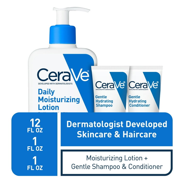 CeraVe Daily Moisturizing Lotion 12 oz, Gentle Hydrating Shampoo