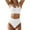 trg11-White, variant on Women'S Bikini Set Two Piece Swimsuits High Waisted Scoop Neck Spaghetti Adjustable Straps Textured Army Green M