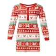 thumbnail image 3 of Noël Imprimé Assorti Pyjamas Famille Tenues Femmes Mini-Robe et 2pcs Tops Pantalons pour Hommes Enfants Loungewear, 3 of 6