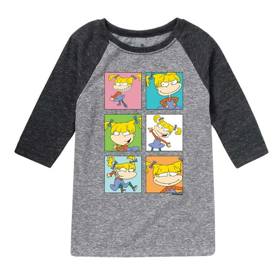 Rugrats - Angelica Grid - Toddler And Youth Raglan Graphic T-Shirt