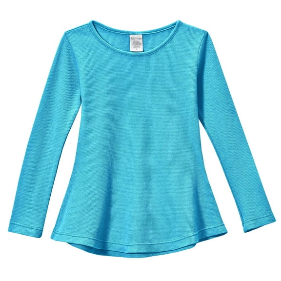 Girls Soft Cozy Thermal Long Sleeve Tunic | Turquoise