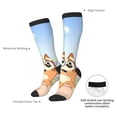 thumbnail image 4 of Masiiu Bluey Print Adult Crew socks, Comfortable Novelty Colorful Patterned, Breathable, Stylish Colorblock for Men Women, 4 of 6
